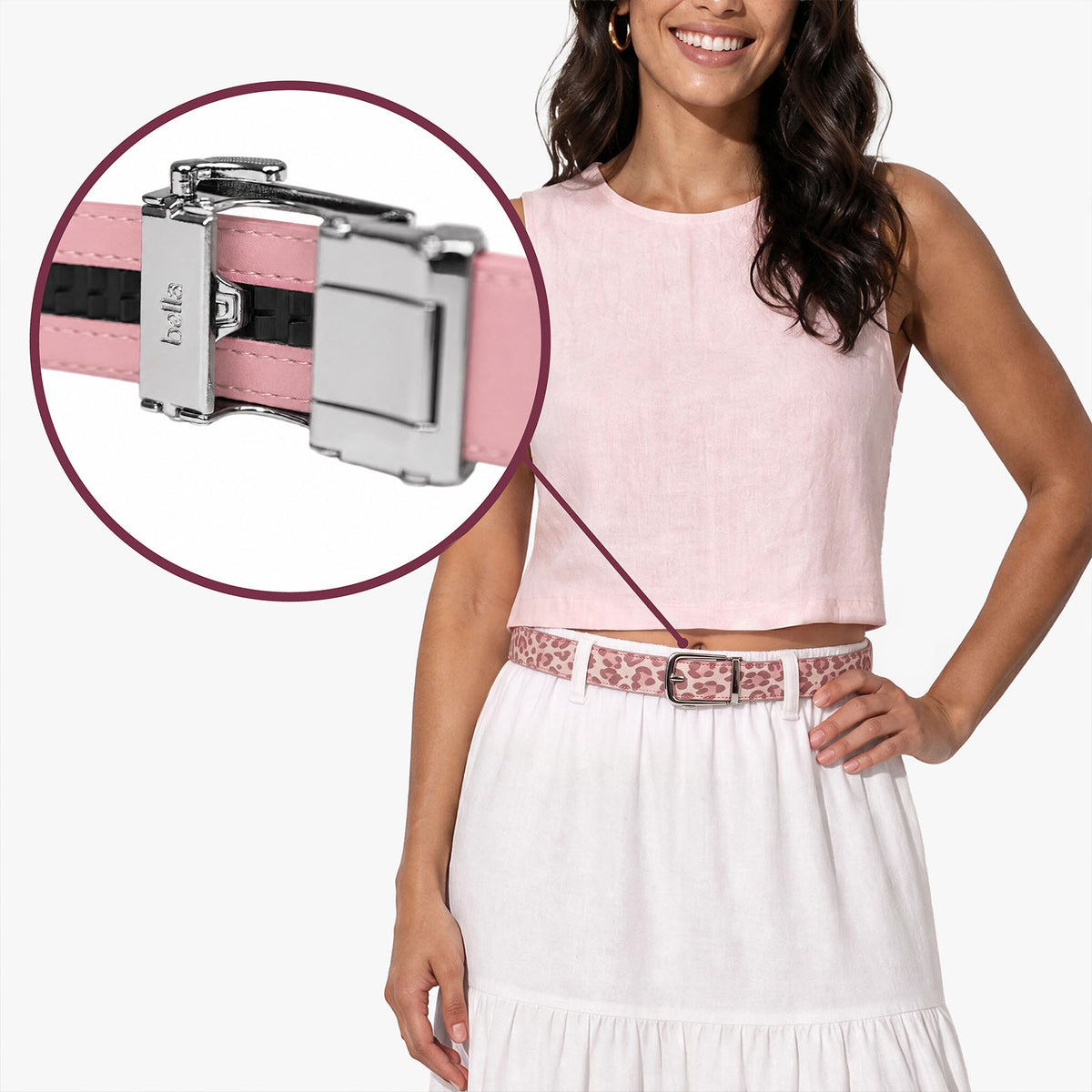 Classic Belt - Leopard Roze