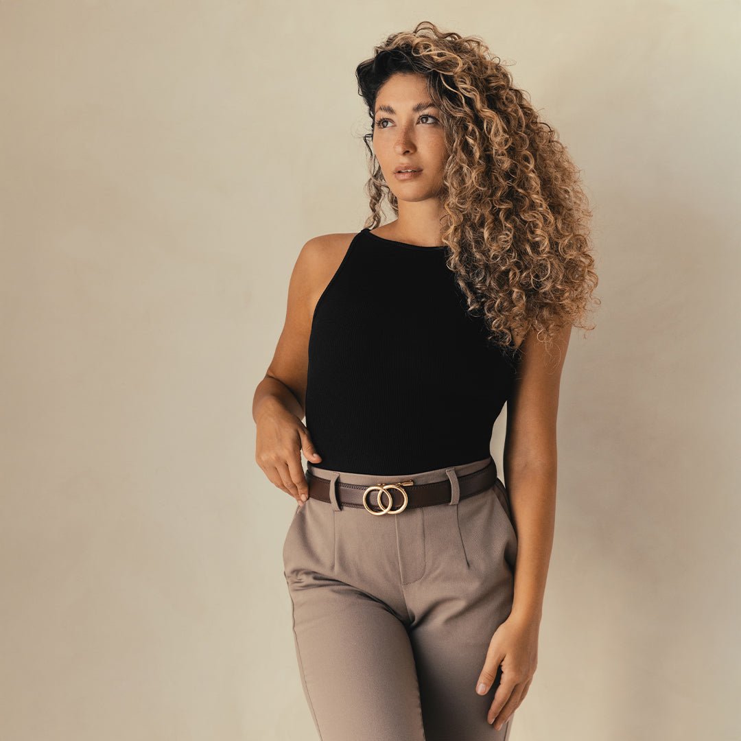 Modern Belt - Bruin (vegan)