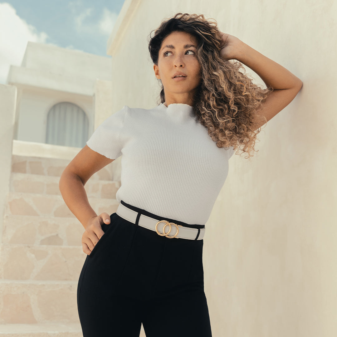 Modern Belt - Wit (vegan)