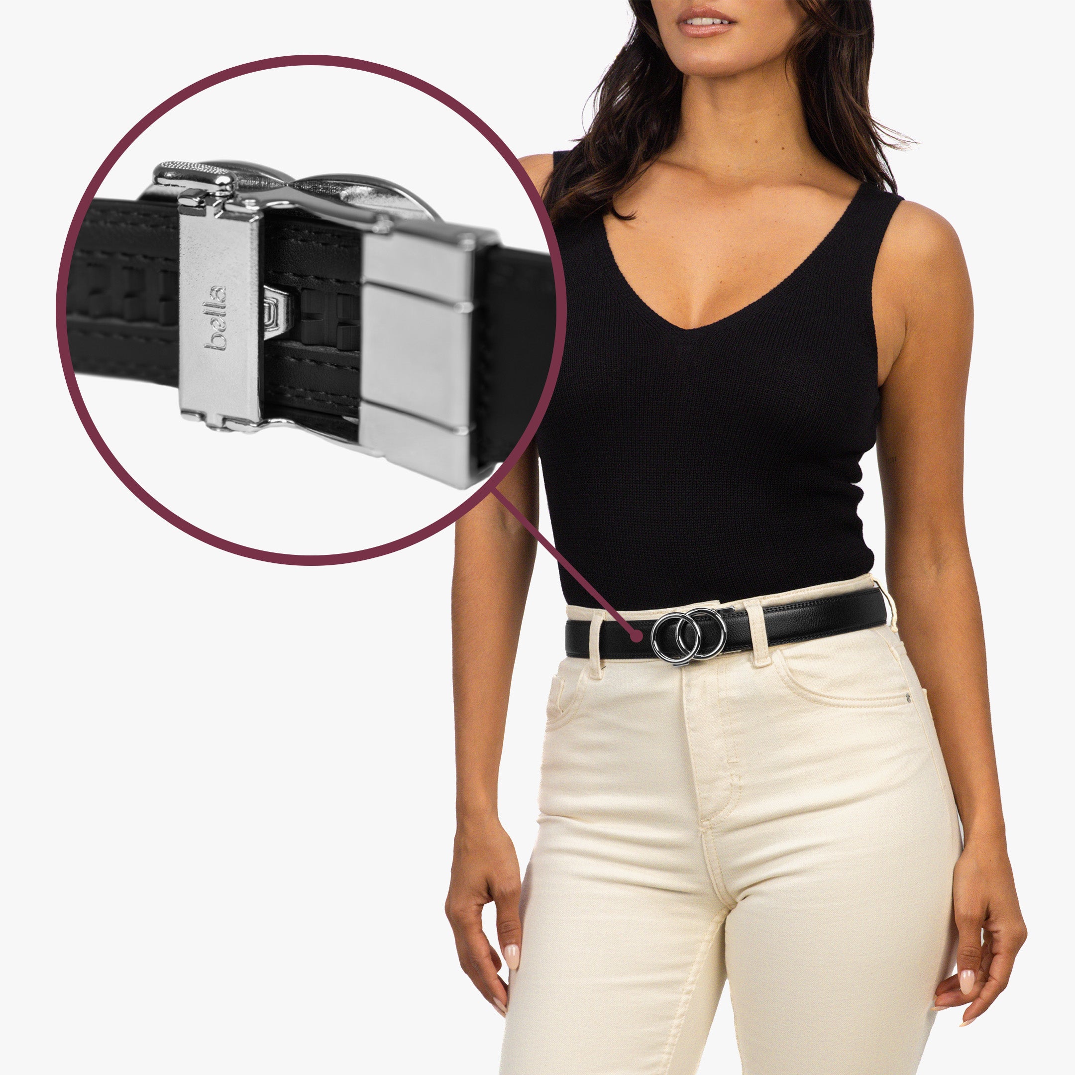 Modern Belt - Zwart (vegan)