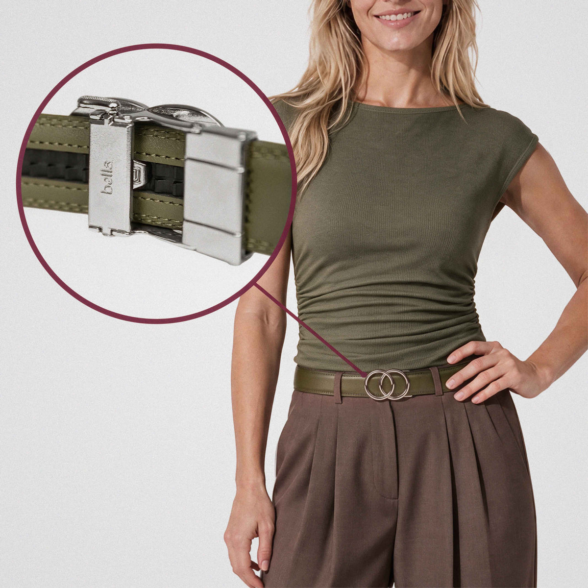 Modern Belt - Olijfgroen