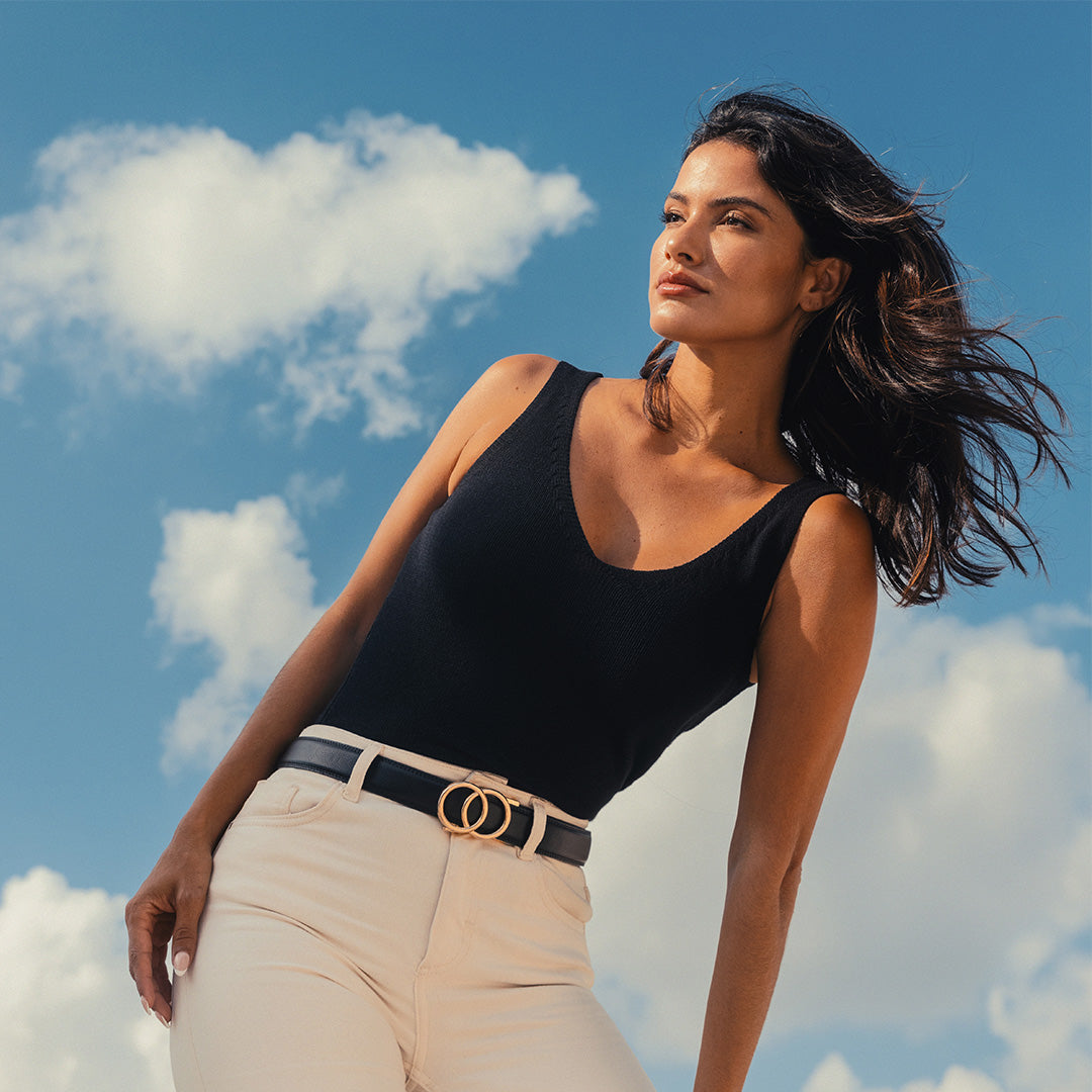 women vegan leather belt